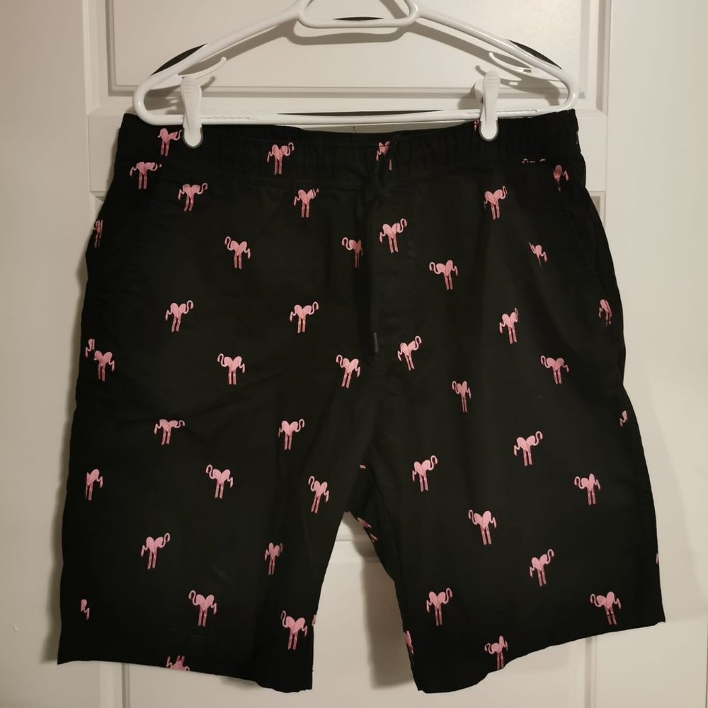 H&M Elasticized  Cotton Flamingo Shorts